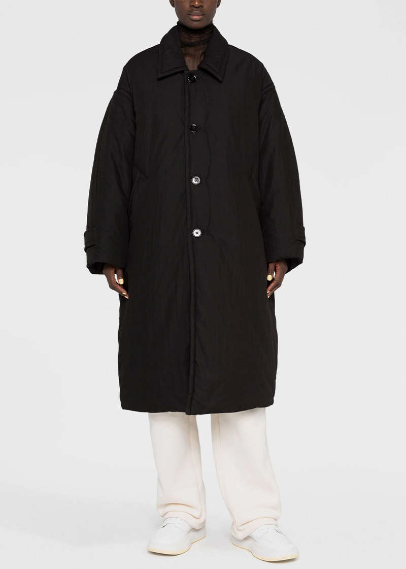 MM6 Maison Margiela Oversized Padded Coat - Black | Garmentory