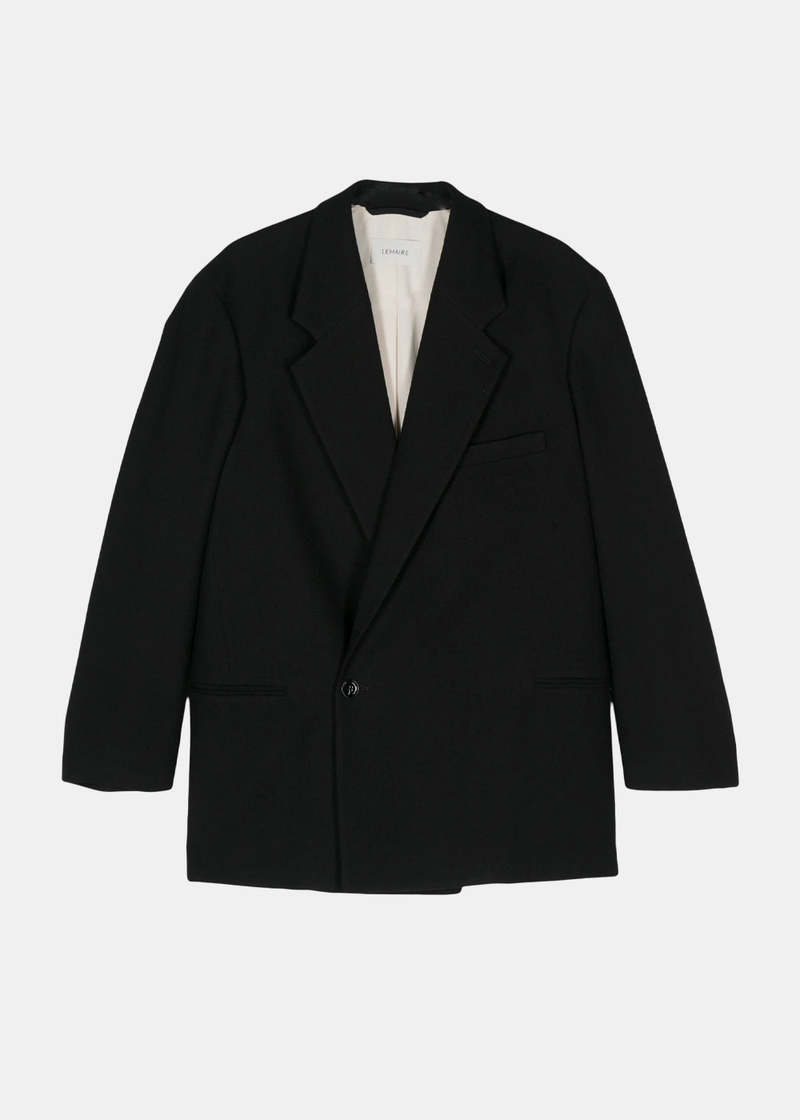 Lemaire Short Maxi DB Coat - Black | Garmentory
