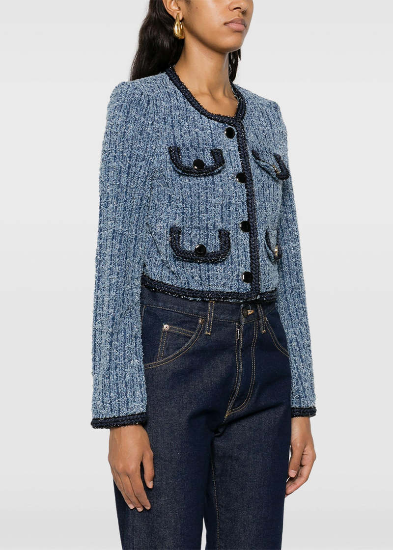 ジャケット SELF-PORTRAIT Woman Jacket Blue SS25014CBL BLUE SELF-PORTRAIT: Jacket woman - Blue | Self-Portrait jacket