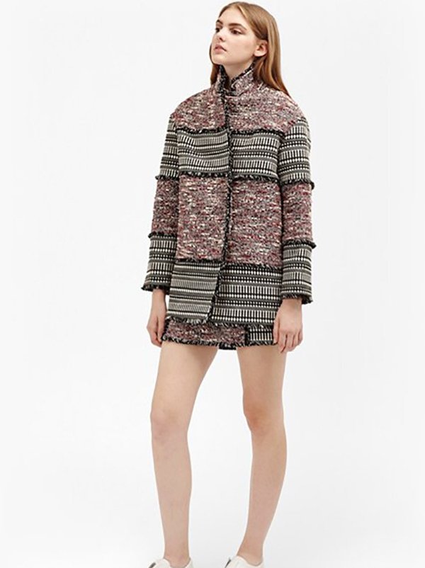 French Connection Pixel Mix Coat French Connection Pixel Mix Coat