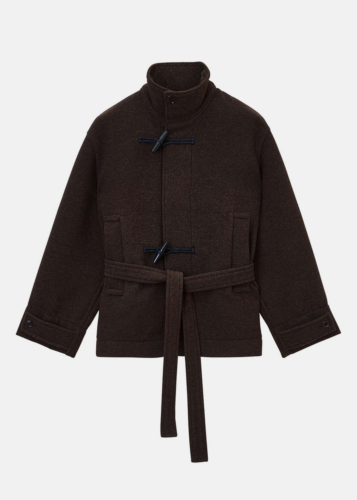 Lemaire Short Bathrobe Duffle Coat - Brown Chine | Garmentory
