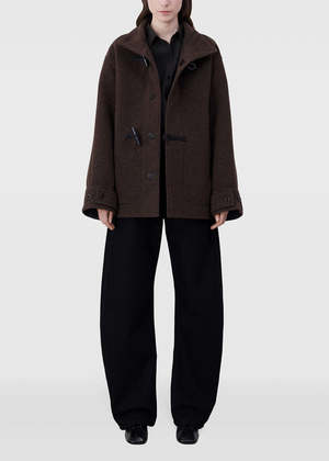 Lemaire Short Bathrobe Duffle Coat - Brown Chine | Garmentory