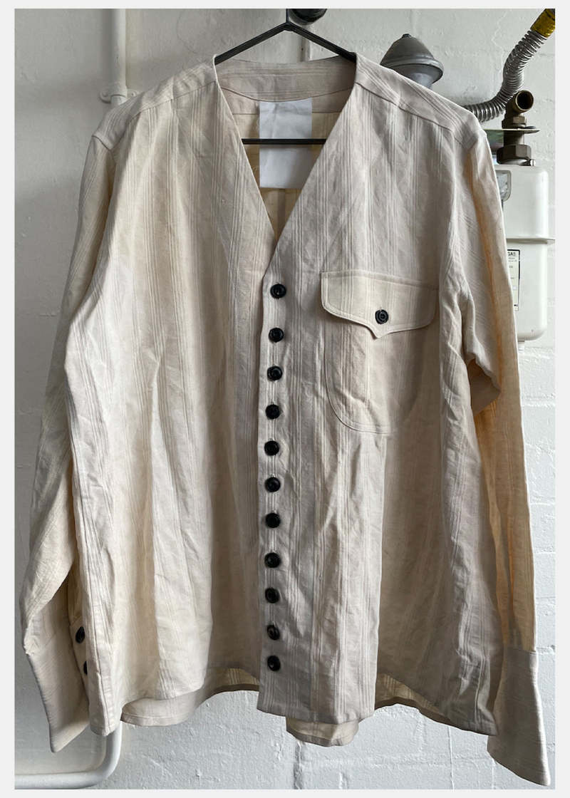 John Alexander Skelton Cream V Shirt - Cream | Garmentory