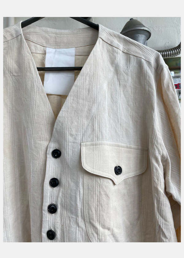 John Alexander Skelton Cream V Shirt - Cream