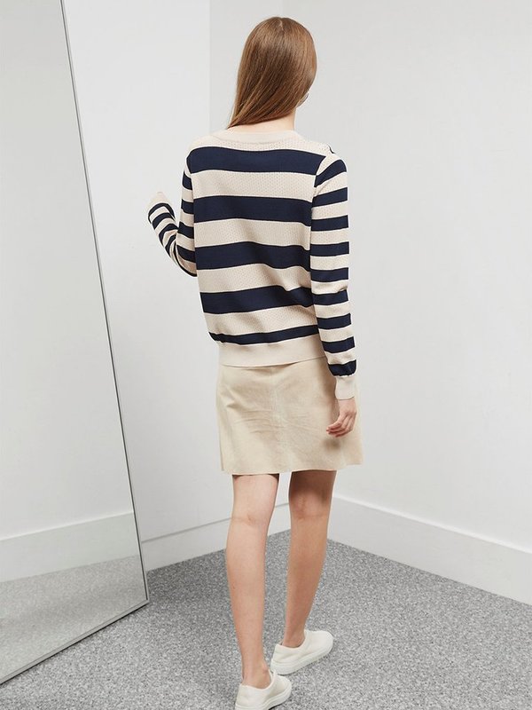 Great Plains Ronnie Stripe Knit in Navy & Cream Great Plains Ronnie Stripe Knit in Navy & Cream
