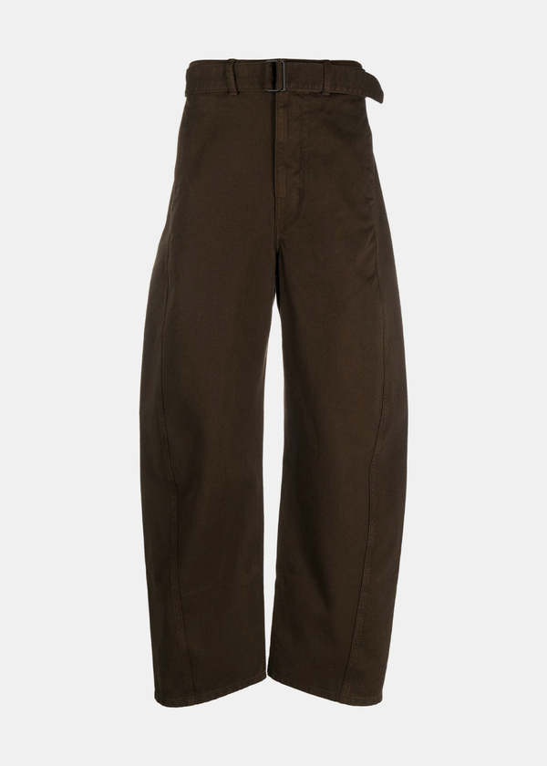 Lemaire Twisted Belted Pants - Espresso | Garmentory