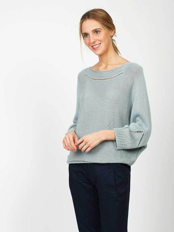 Indi & Cold Batwing Knit in Agua Indi & Cold Batwing Knit in Agua