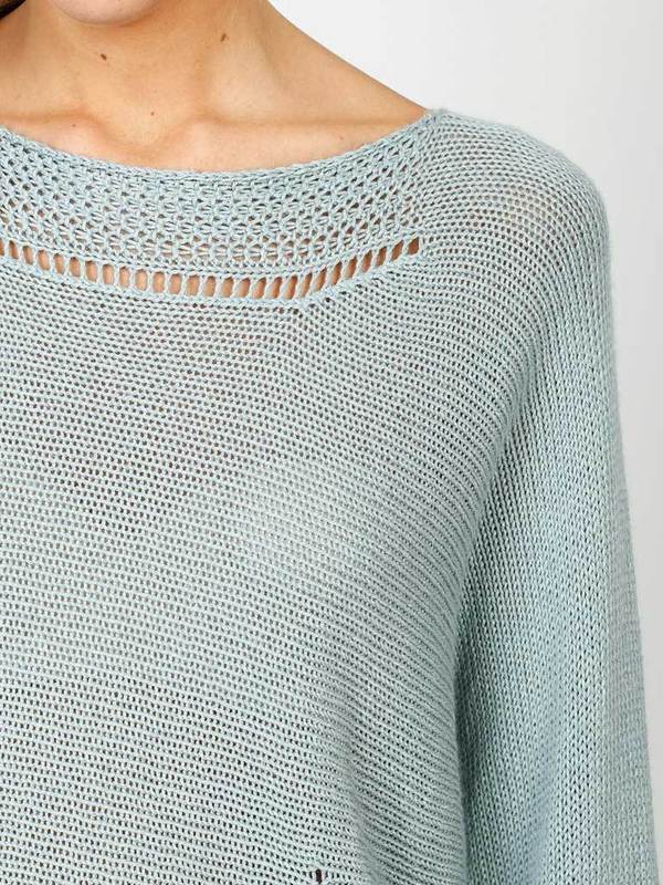 Indi & Cold Batwing Knit in Agua Indi & Cold Batwing Knit in Agua