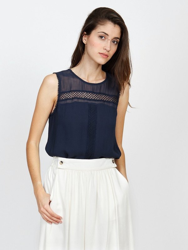Indi & Cold Chiffon Dot Top Indi & Cold Chiffon Dot Top