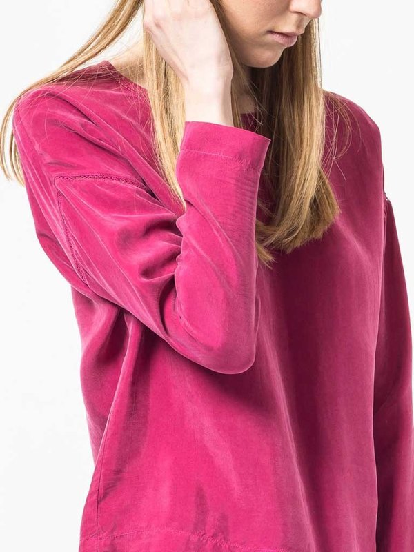 Indi & Cold Cupro Top in Raspberry Indi & Cold Cupro Top in Raspberry