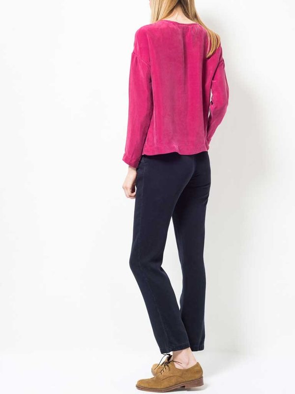 Indi & Cold Cupro Top in Raspberry Indi & Cold Cupro Top in Raspberry