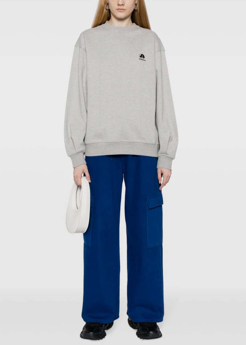 ADER ERROR Disto Logo-Embroidered Panelled Sweatshirt - Grey 