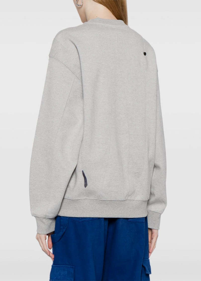 ADER ERROR Disto Logo-Embroidered Panelled Sweatshirt - Grey 