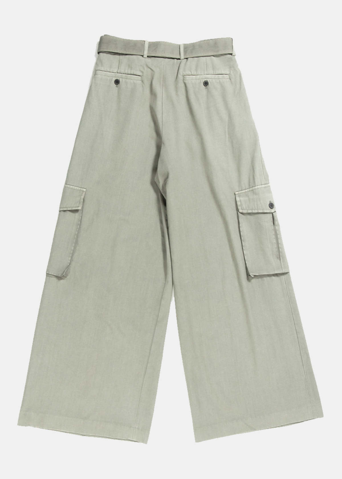 Dries Van Noten Grey Loose Fit Belted Pants - Grey | Garmentory