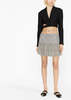 ALESSANDRA RICH Grey Prince De Galles Mini Skirt - BLACK/WHITE - Thumbnail 1