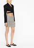 ALESSANDRA RICH Grey Prince De Galles Mini Skirt - BLACK/WHITE - Thumbnail 2