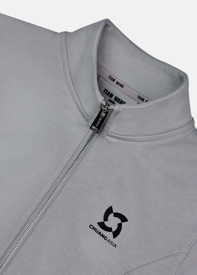 Team Wang Grey Zip up Cropped Jacket - Grey