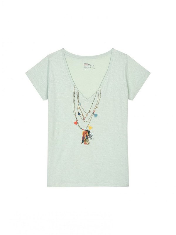 Leon & Harper Tonton Mantra T-Shirt - Aqua Leon & Harper Tonton Mantra T-Shirt - Aqua