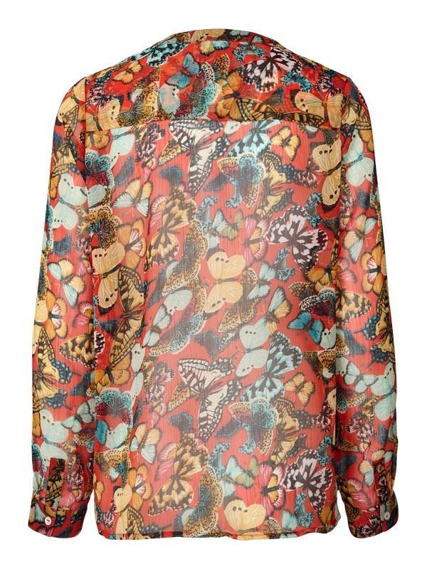 Lolly's Laundry Helena Butterfly Blouse in Red Lolly's Laundry Helena Butterfly Blouse in Red