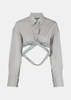 Jacquemus Light Grey La Chemise Perli Shirt - Light Grey - Thumbnail 5