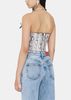 ALESSANDRA RICH Light Grey Python Print Bustier - LIGHT GREY - Thumbnail 2