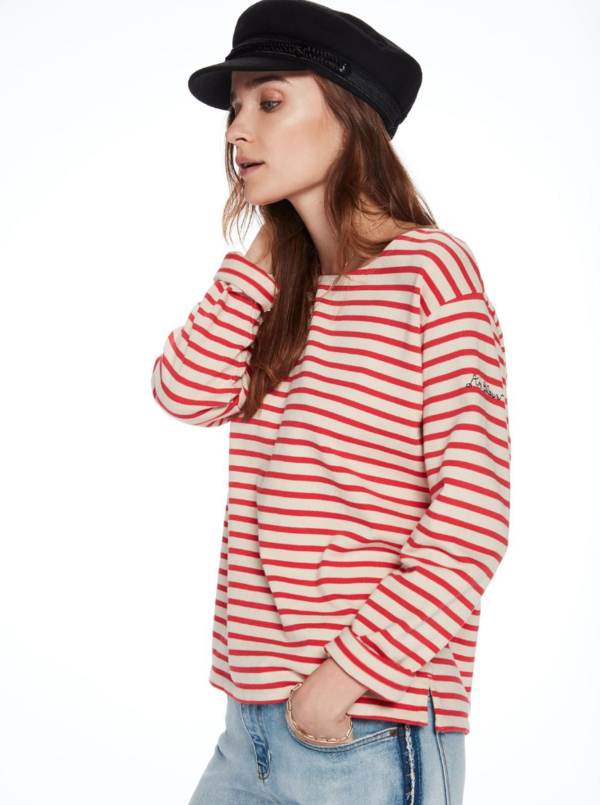 Maison Scotch Classic Breton -Red/Ecru Maison Scotch Classic Breton -Red/Ecru