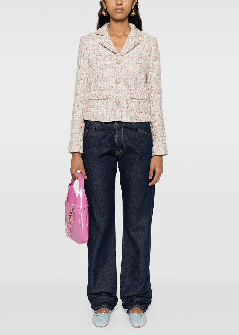 Self-Portrait Pastel Boucle Jacket - Multi | Garmentory