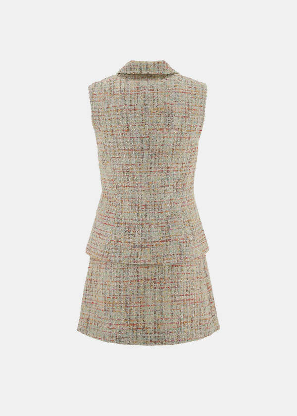 knee length dresses for ladies Pastel Bouclé Tailored Mini Dress main image 0