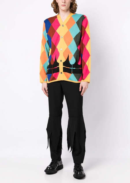 COMME des GARCONS HOMME アーガイル カーディガン comme des garçons homme plus Multicolor Argyle Sleeveless