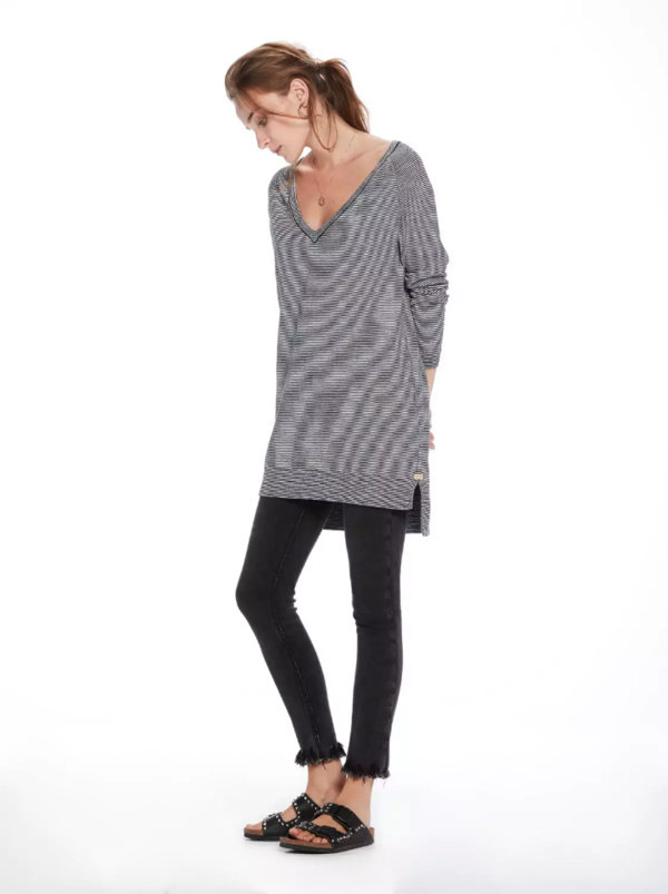 Maison Scotch Long Length Knit in Black Maison Scotch Long Length Knit in Black