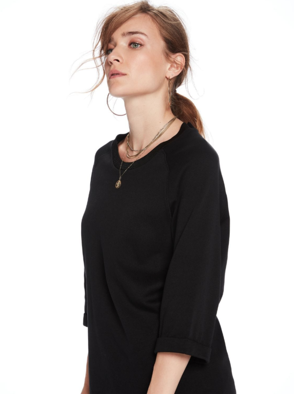 Maison Scotch Nomade Sweat in Black Maison Scotch Nomade Sweat in Black