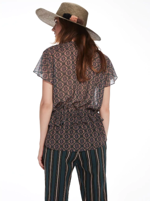 Maison Scotch Voile Ruffle Sheer Top Maison Scotch Voile Ruffle Sheer Top