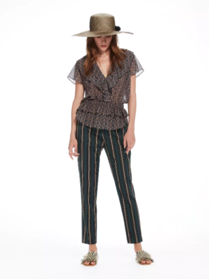Maison Scotch Voile Ruffle Sheer Top Maison Scotch Voile Ruffle Sheer Top