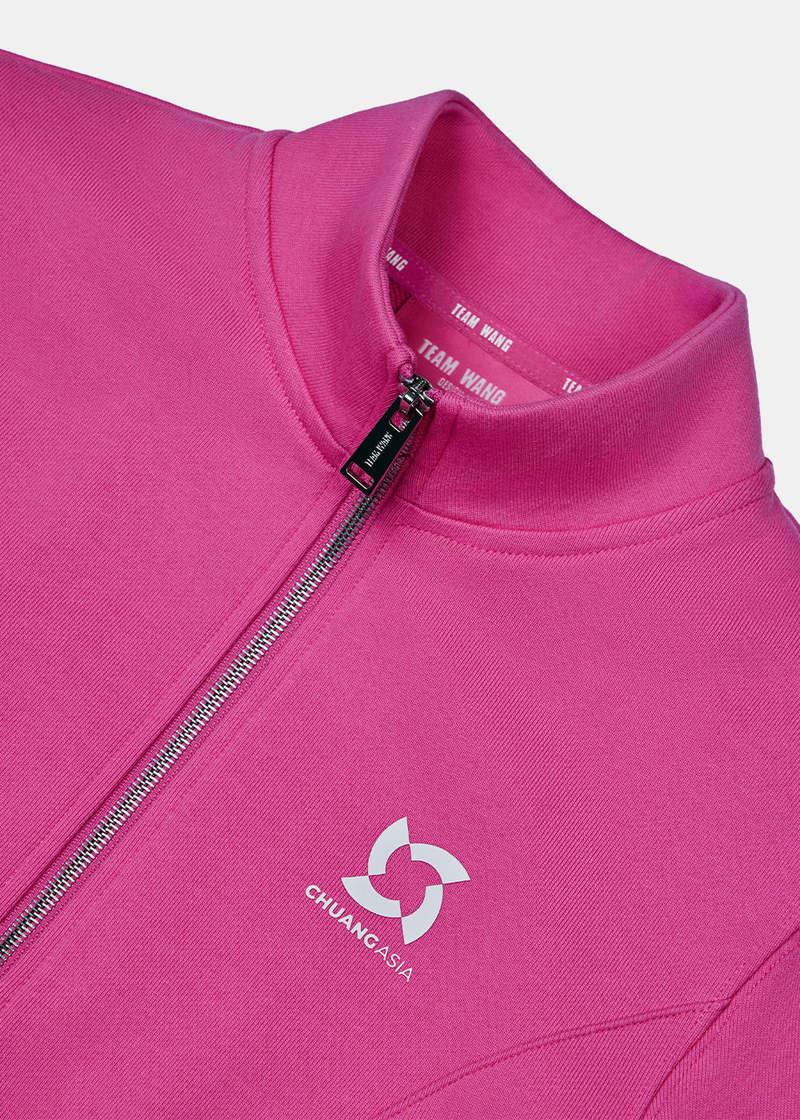 Team Wang Zip-up Cropped Jacket - Pink