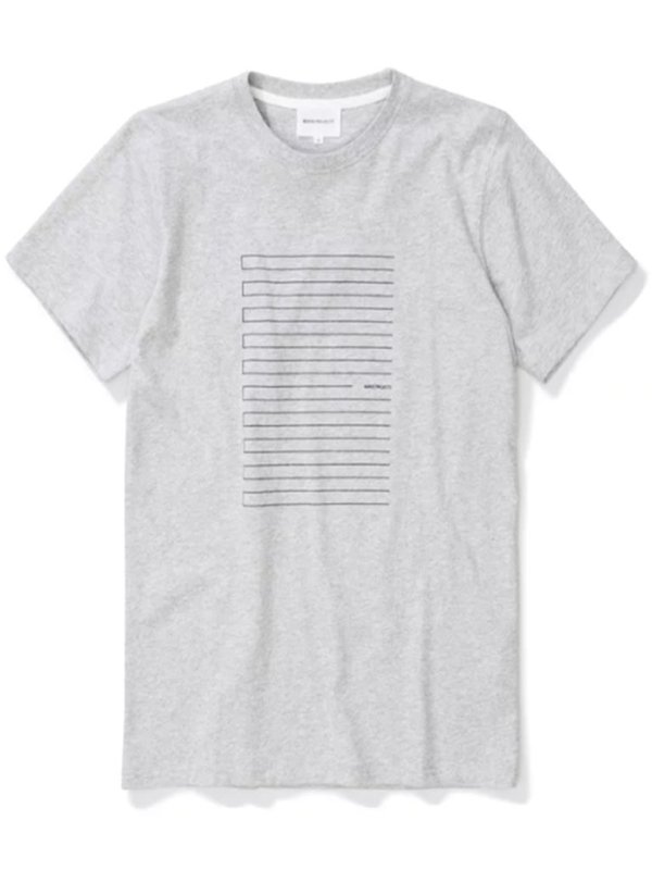 Norse Projects Niels Stripe Screen Logo T-Shirt Norse Projects Niels Stripe Screen Logo T-Shirt