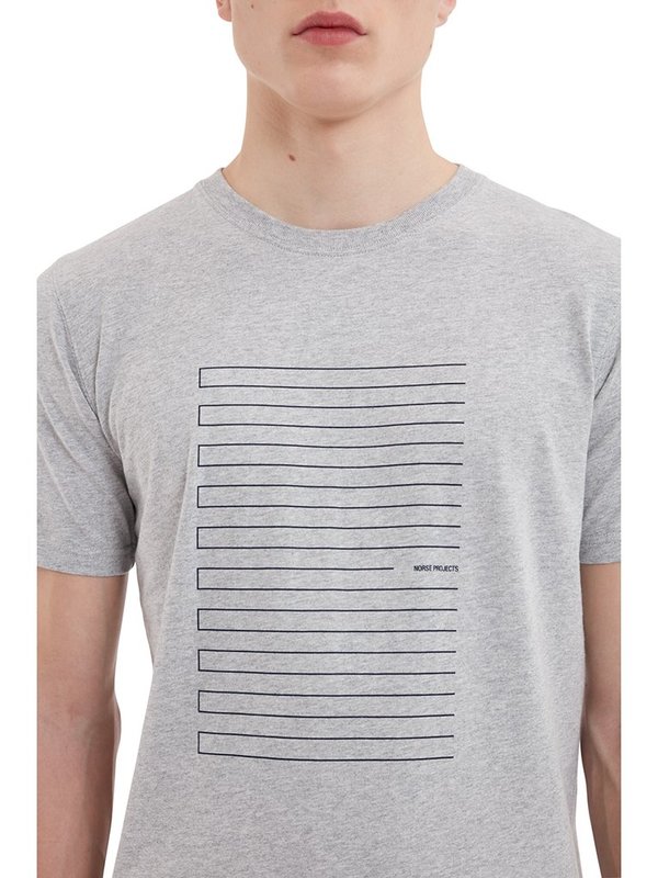 Norse Projects Niels Stripe Screen Logo T-Shirt Norse Projects Niels Stripe Screen Logo T-Shirt