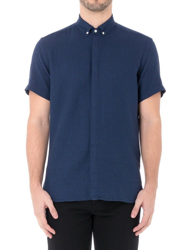 Oliver Spencer Aston Shirt in Cromer Midnight Oliver Spencer Aston Shirt in Cromer Midnight