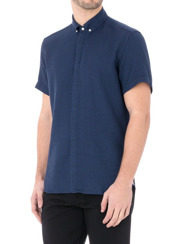 Oliver Spencer Aston Shirt in Cromer Midnight Oliver Spencer Aston Shirt in Cromer Midnight