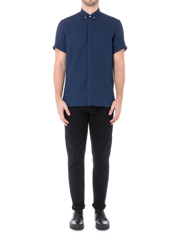 Oliver Spencer Aston Shirt in Cromer Midnight Oliver Spencer Aston Shirt in Cromer Midnight