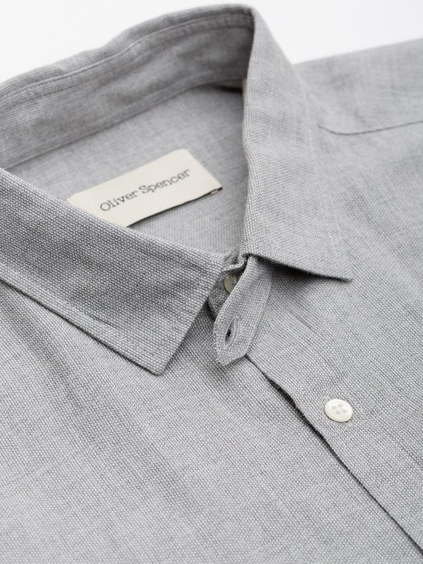 Oliver Spencer Clerkenwell Shirt in Clifton Grey Oliver Spencer Clerkenwell Shirt in Clifton Grey