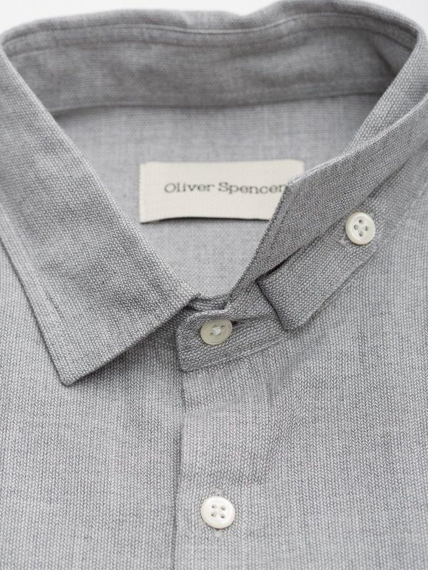 Oliver Spencer Clerkenwell Shirt in Clifton Grey Oliver Spencer Clerkenwell Shirt in Clifton Grey