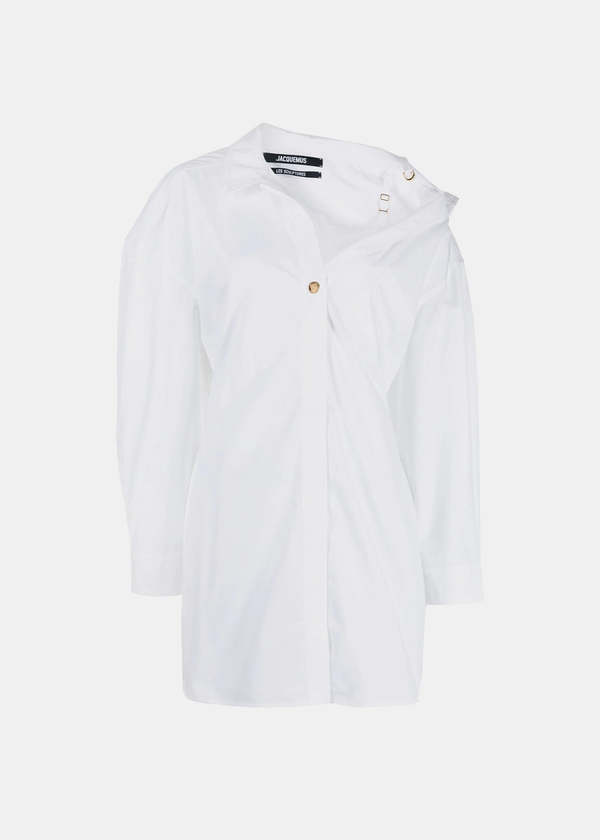 Jacquemus La Mini Robe Chemise Mini Dress - White