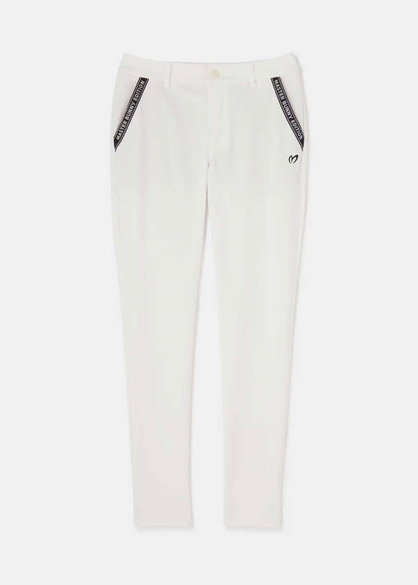 MASTER BUNNY EDITION Block Jacquard Stretch Pants - White MASTER BUNNY EDITION Block Jacquard Stretch Pants - White