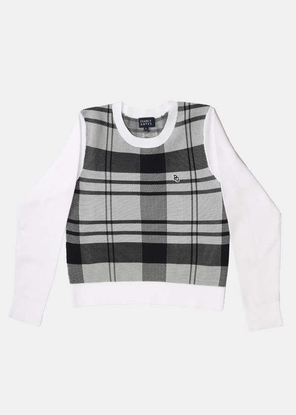 PEARLY GATES Crew Neck Knit Pullover - White