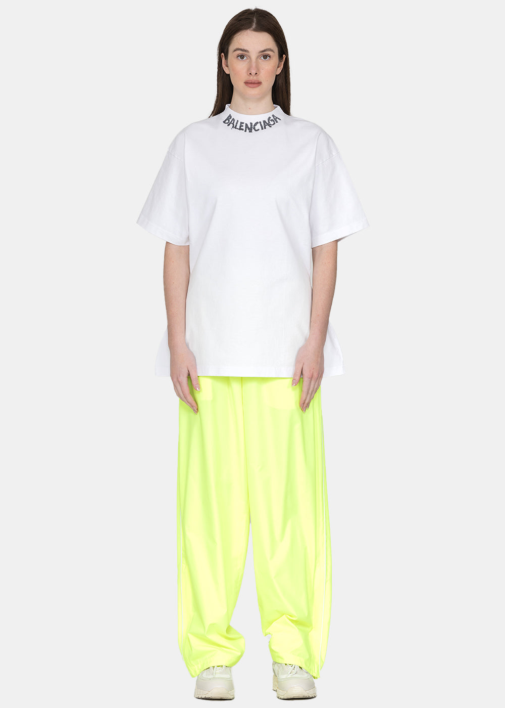 Tシャツ・カットソー BALENCIAGA White Stretch Wool Blend Tank Top T-shirt Balenciaga White size S International in Cotton