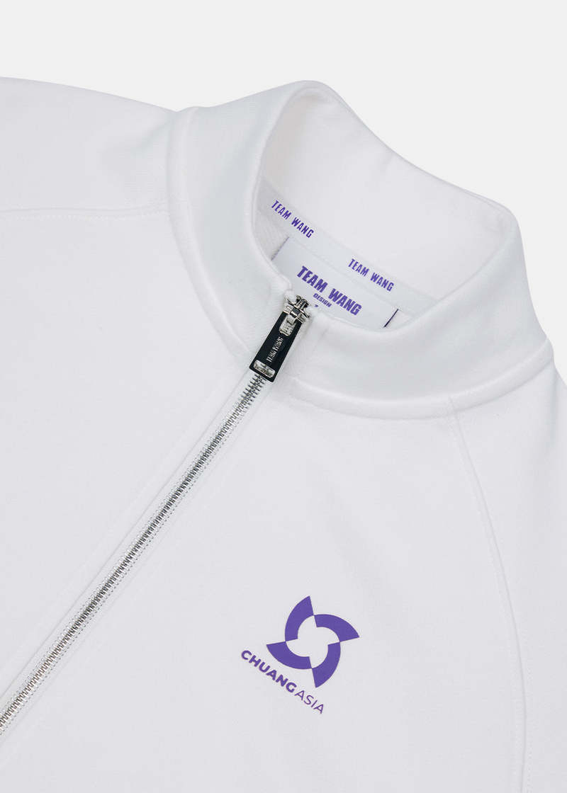 Team Wang Zip-up Casual Jacket - White Team Wang Zip-up Casual Jacket - White