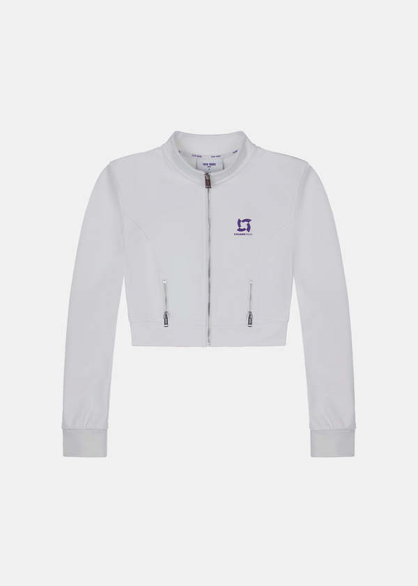 Team Wang Zip-up Cropped Jacket - White