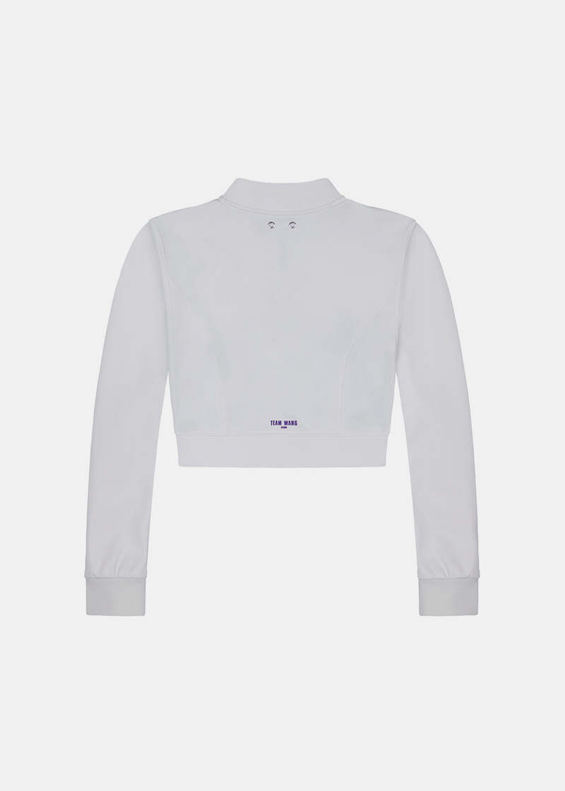 Team Wang Zip-up Cropped Jacket - White Team Wang Zip-up Cropped Jacket - White