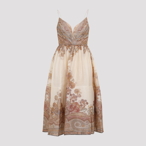 Zimmermann Illustration Draped Midi Dress - Multicolour | Garmentory Zimmermann Illustration Draped Midi Dress - Multicolour | Garmentory