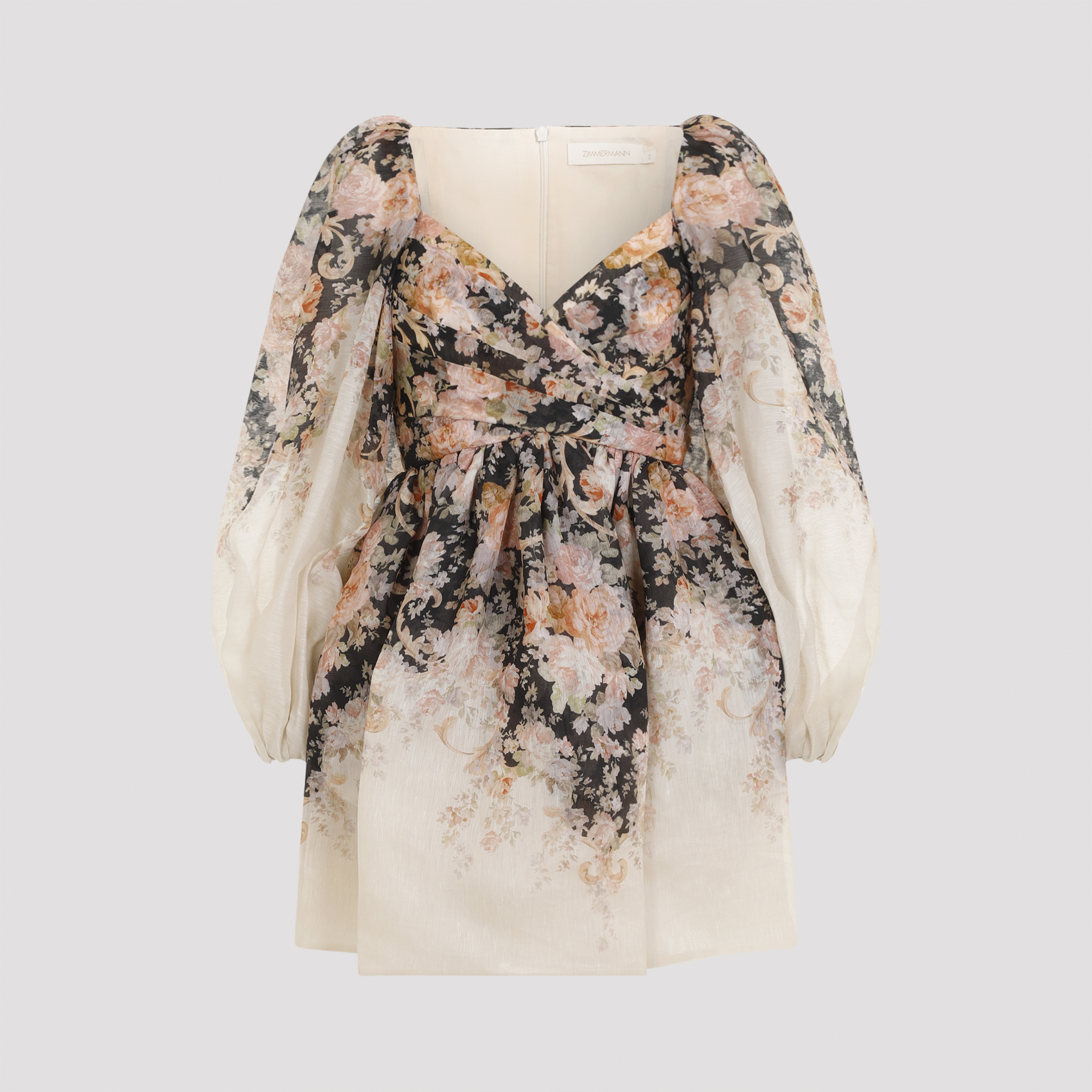 【Zimmermann】イラストレーション ドラップ ミニドレス ZIMMERMANN Illustration Draped Mini Dress